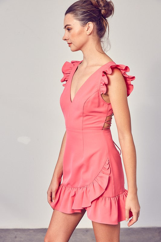 Salsa with Me Open Back Ruffle Dress