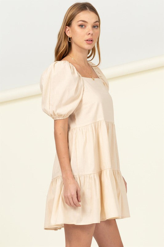 SHORT SLEEVE TIERED SUNDRESS