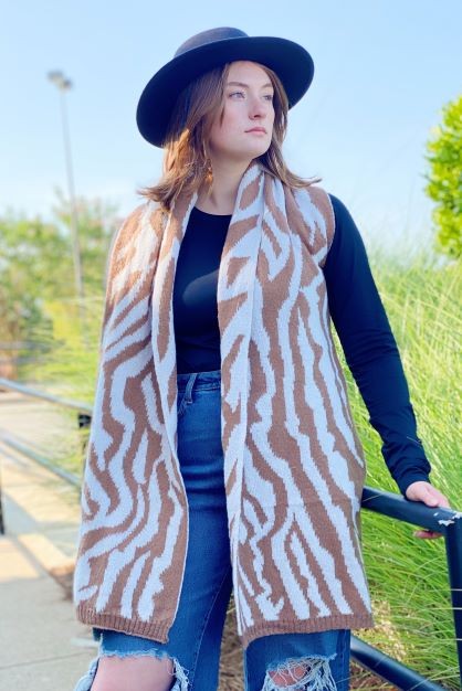 Dare To Wear Cozy Tiger Scarf