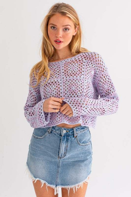 Lisa Long Sleeve Crochet Top