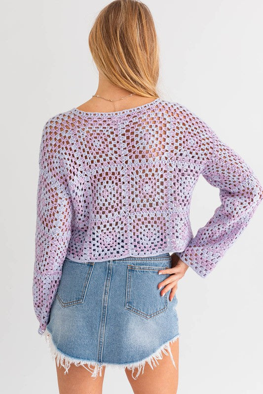 Lisa Long Sleeve Crochet Top