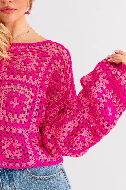 Lisa Long Sleeve Crochet Top