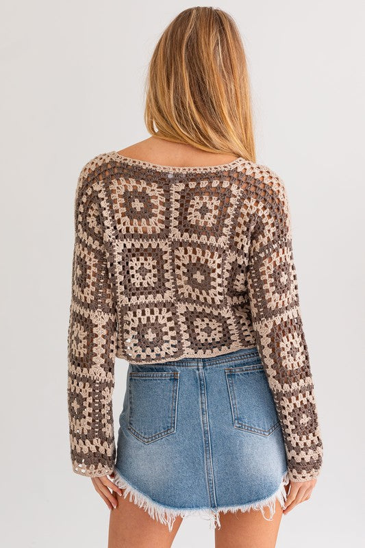 Lisa Long Sleeve Crochet Top