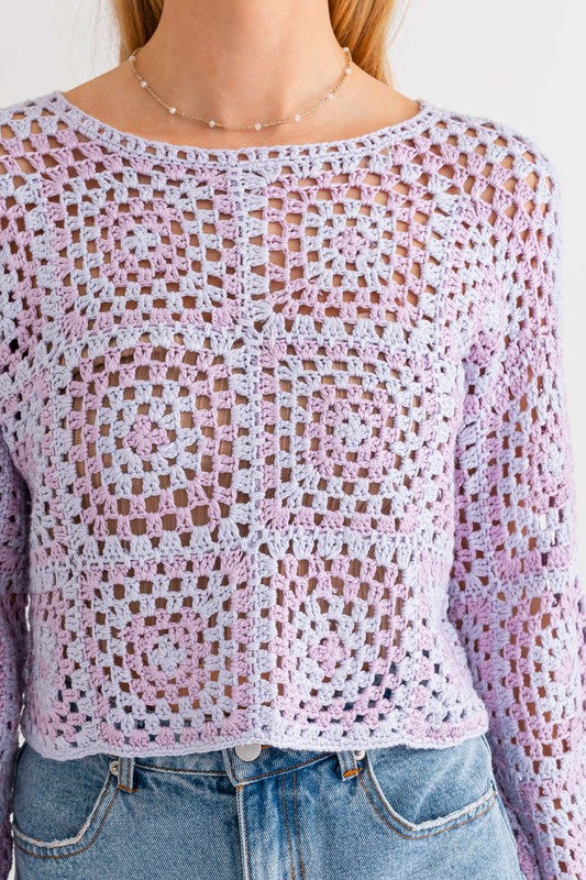 Lisa Long Sleeve Crochet Top