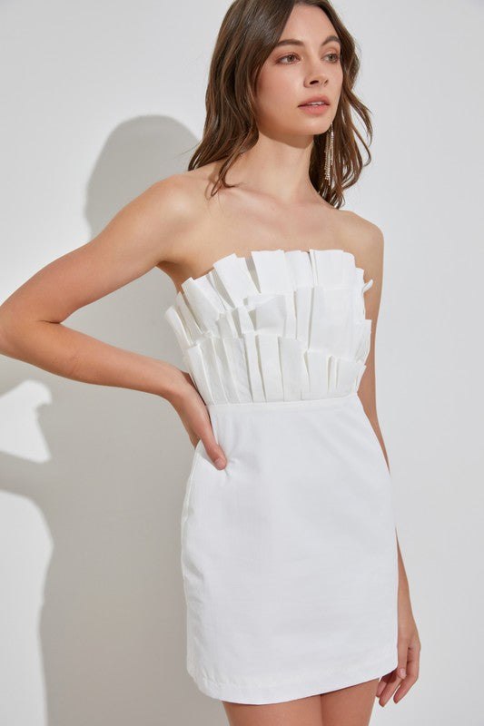 Paris Off Shoulder Ruffle Dress