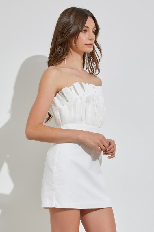 Paris Off Shoulder Ruffle Dress