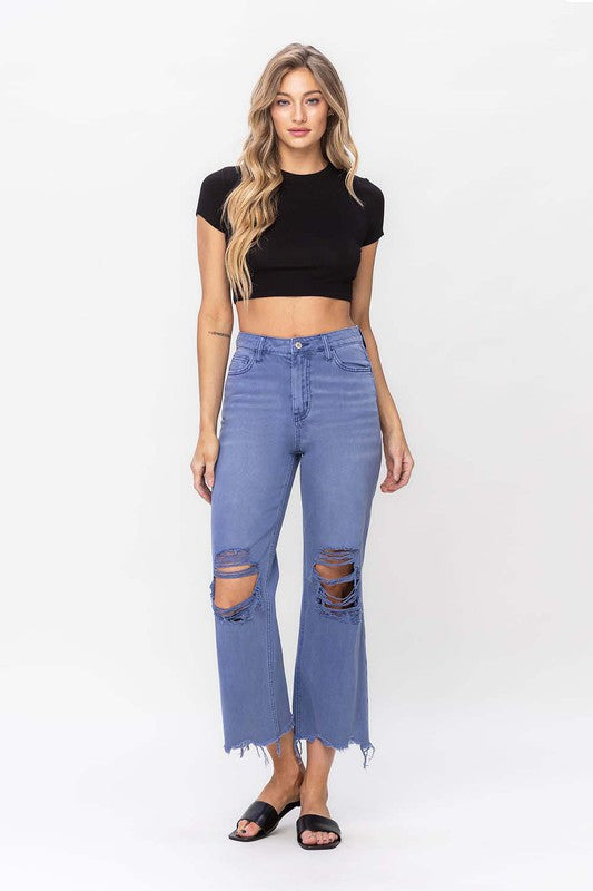 Vintage Crop Flare Jeans