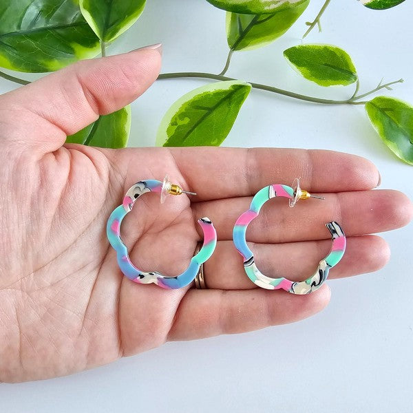 Posey Hoops - 80's Pastels