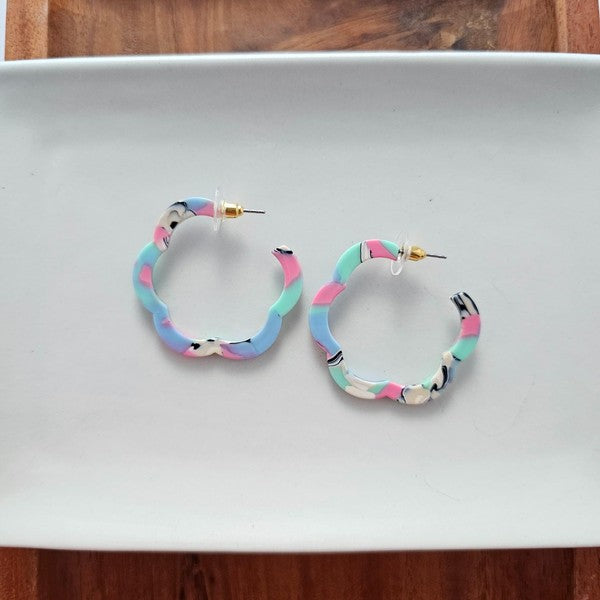 Posey Hoops - 80's Pastels