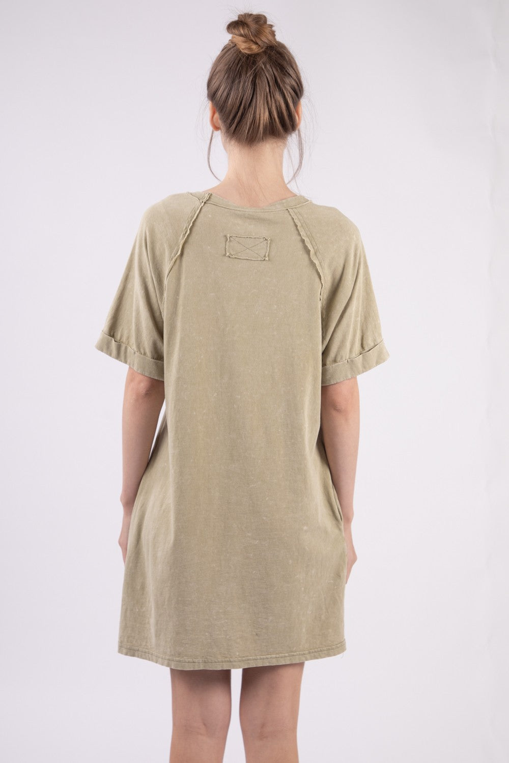 Round Neck Mini Tee Dress