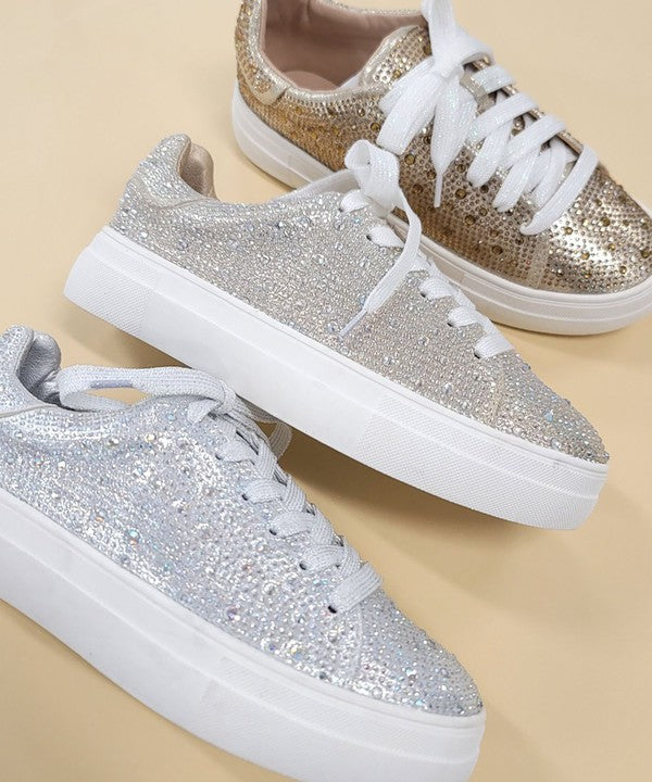 MAKE A STATEMENT RHINESTONE SNEAKERS