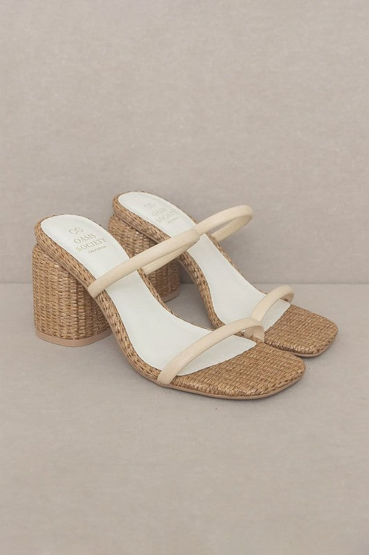 D-MARGARET-RAFFIA, HIGH HEEL, MULES