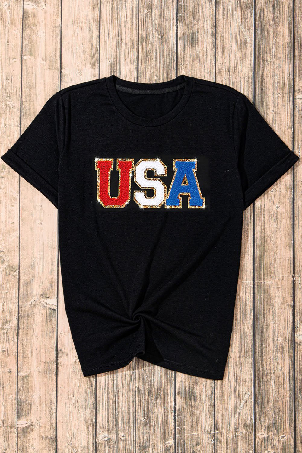 Preorder USA Round Neck Short Sleeve T-Shirt