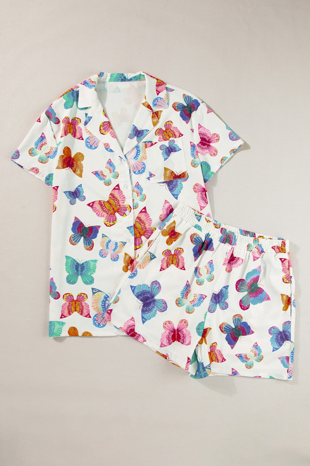 Preorder Butterfly Half Sleeve Top and Shorts Set