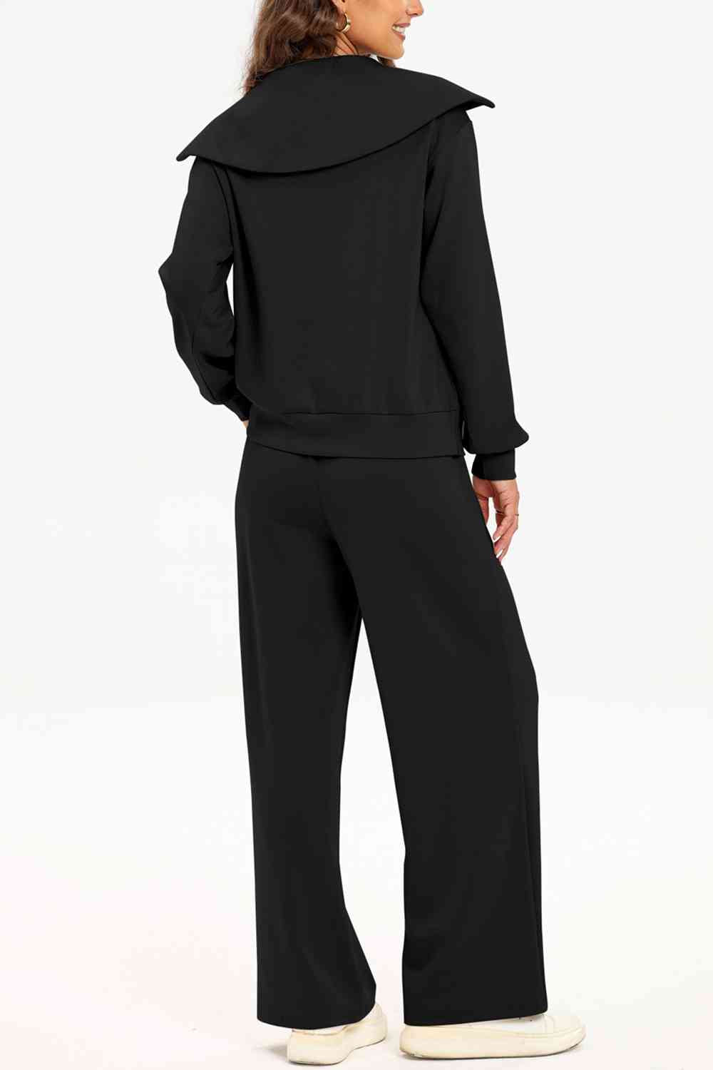 PREORDER Half Zip Collared Neck Sweatshirt and Pants Set