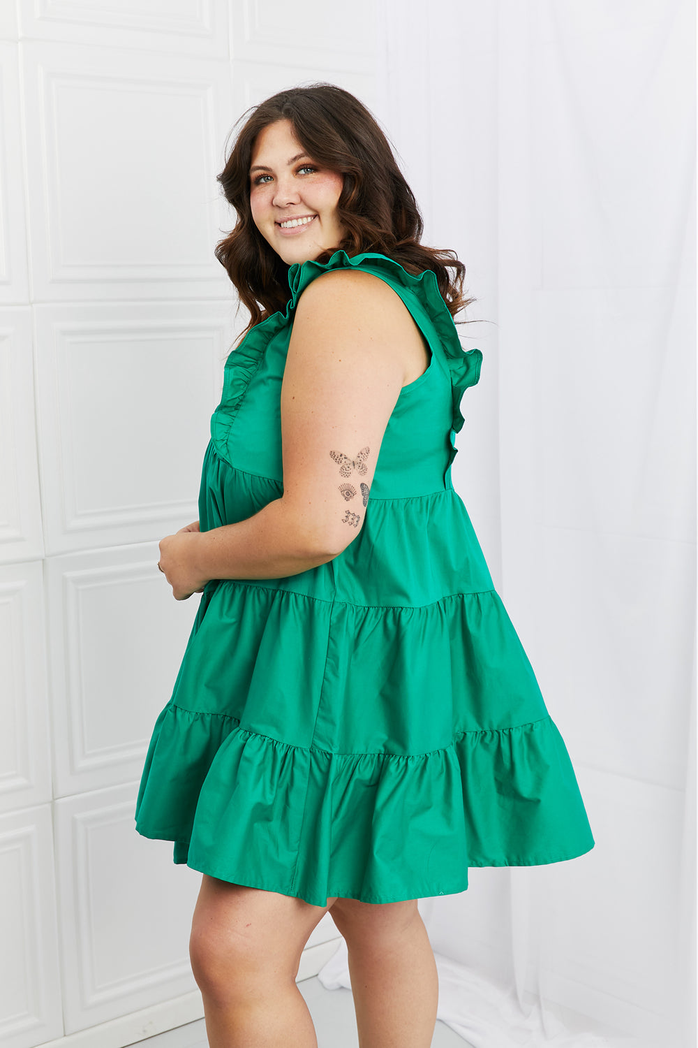 Give them the Green Ruffle Dress