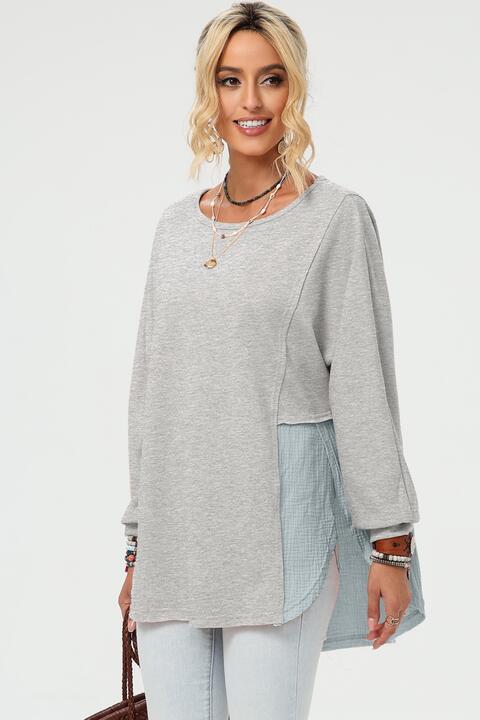 Preorder Curved Hem Dolman Sleeve Top