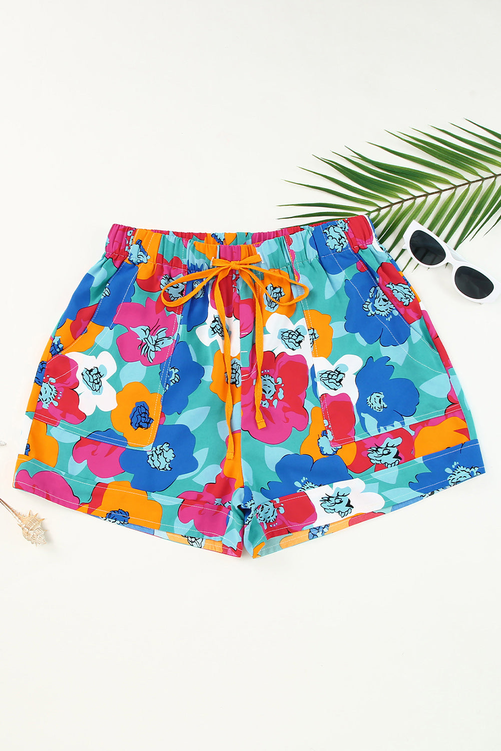 Preorder Drawstring Printed High Waist Shorts