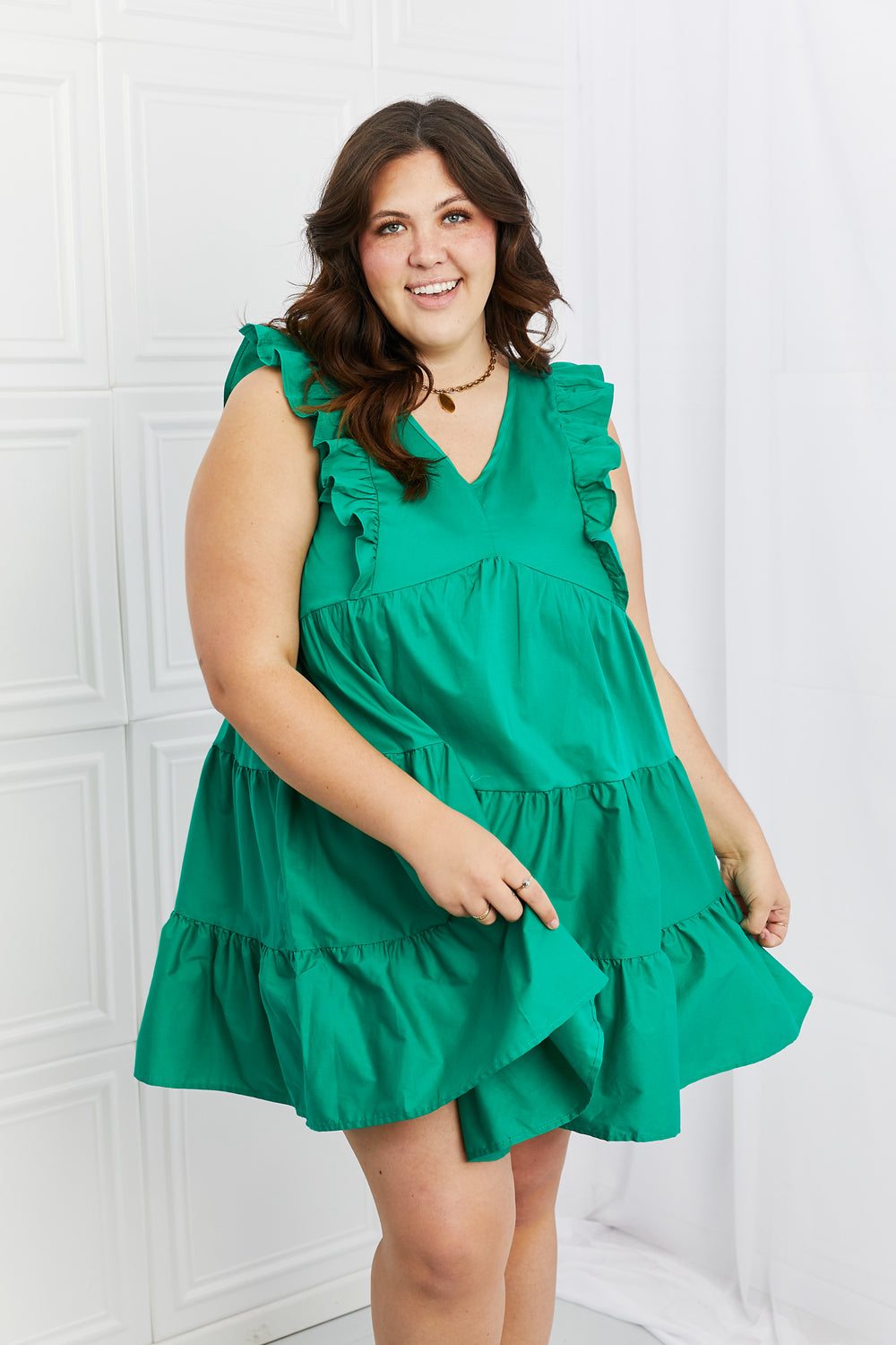 Give them the Green Ruffle Dress