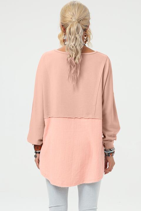 Preorder Curved Hem Dolman Sleeve Top