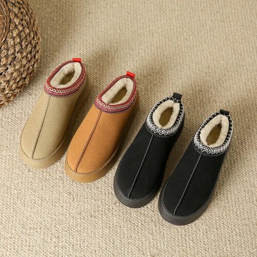 Preorder Artificial Furry Center Seam Slippers