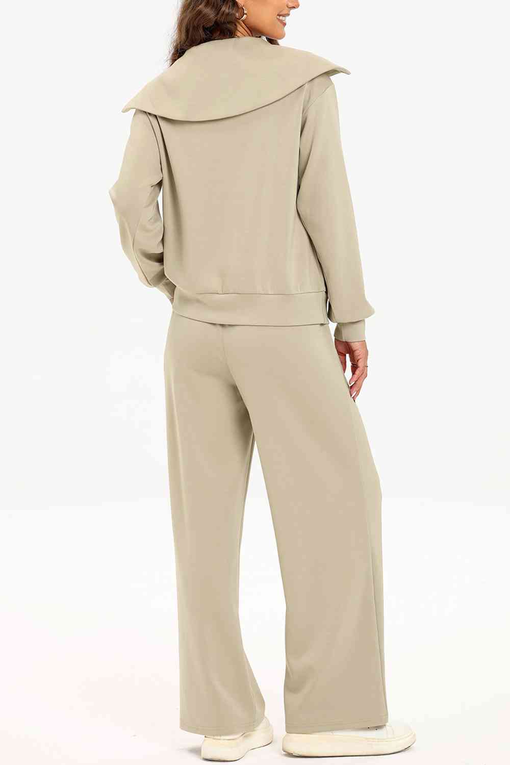 PREORDER Half Zip Collared Neck Sweatshirt and Pants Set