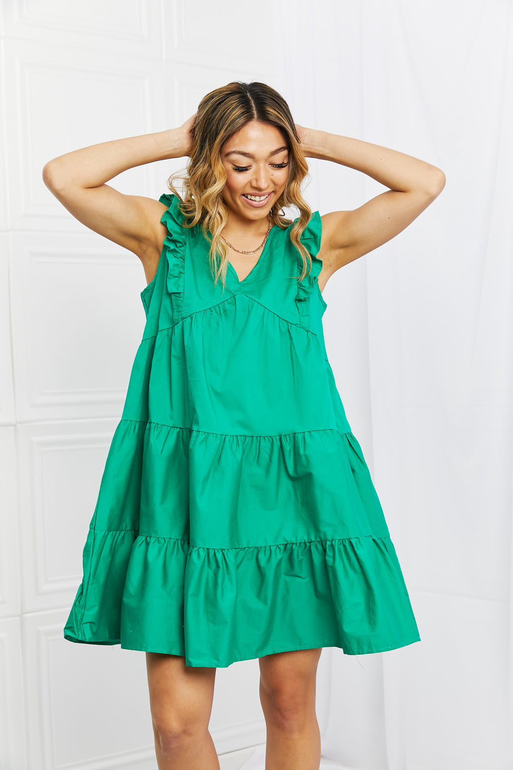 Give them the Green Ruffle Dress