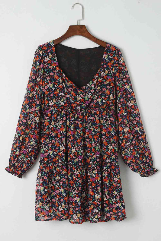 PREORDER Floral Long Sleeve Mini Dress