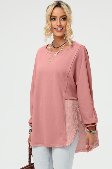 Preorder Curved Hem Dolman Sleeve Top