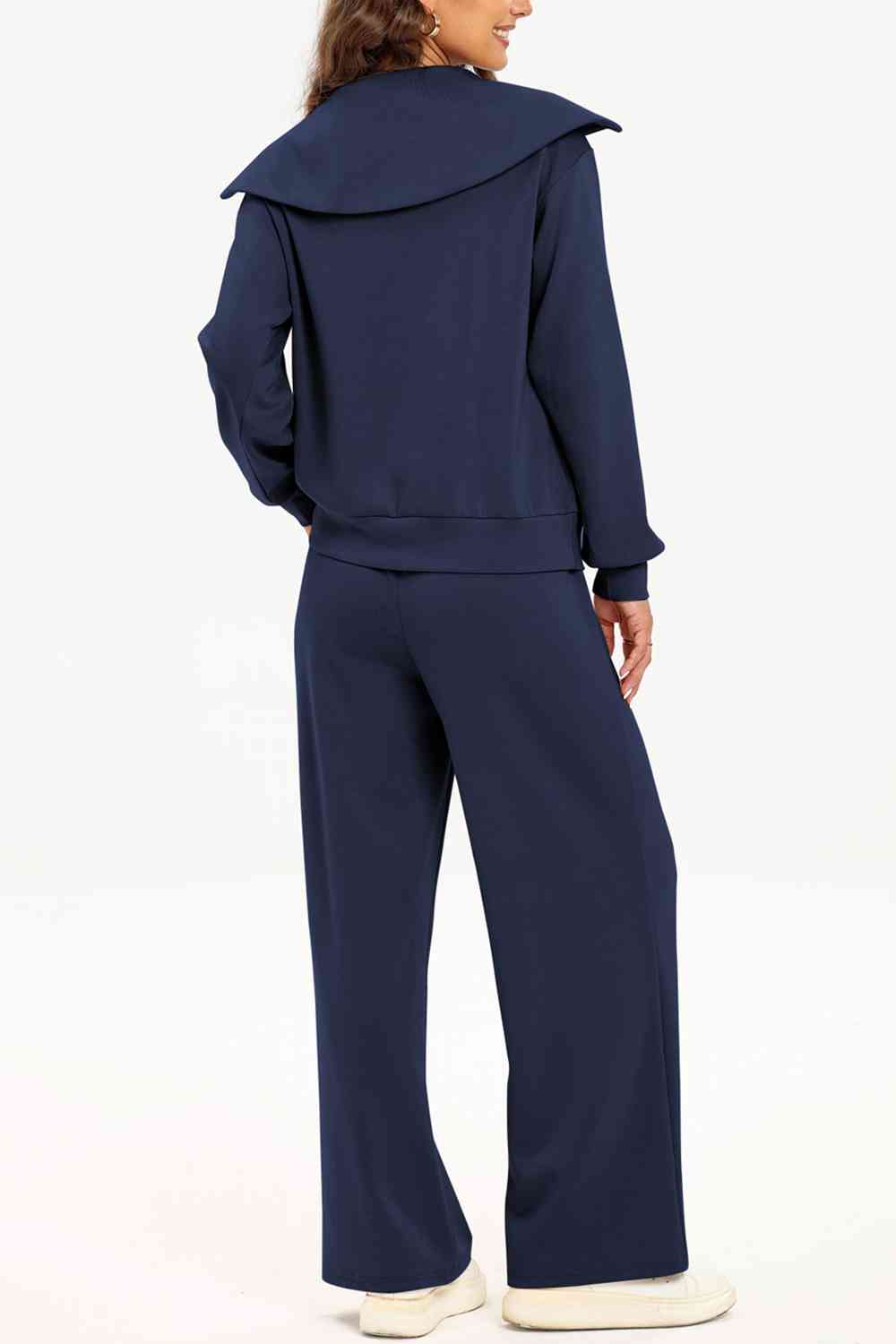 PREORDER Half Zip Collared Neck Sweatshirt and Pants Set