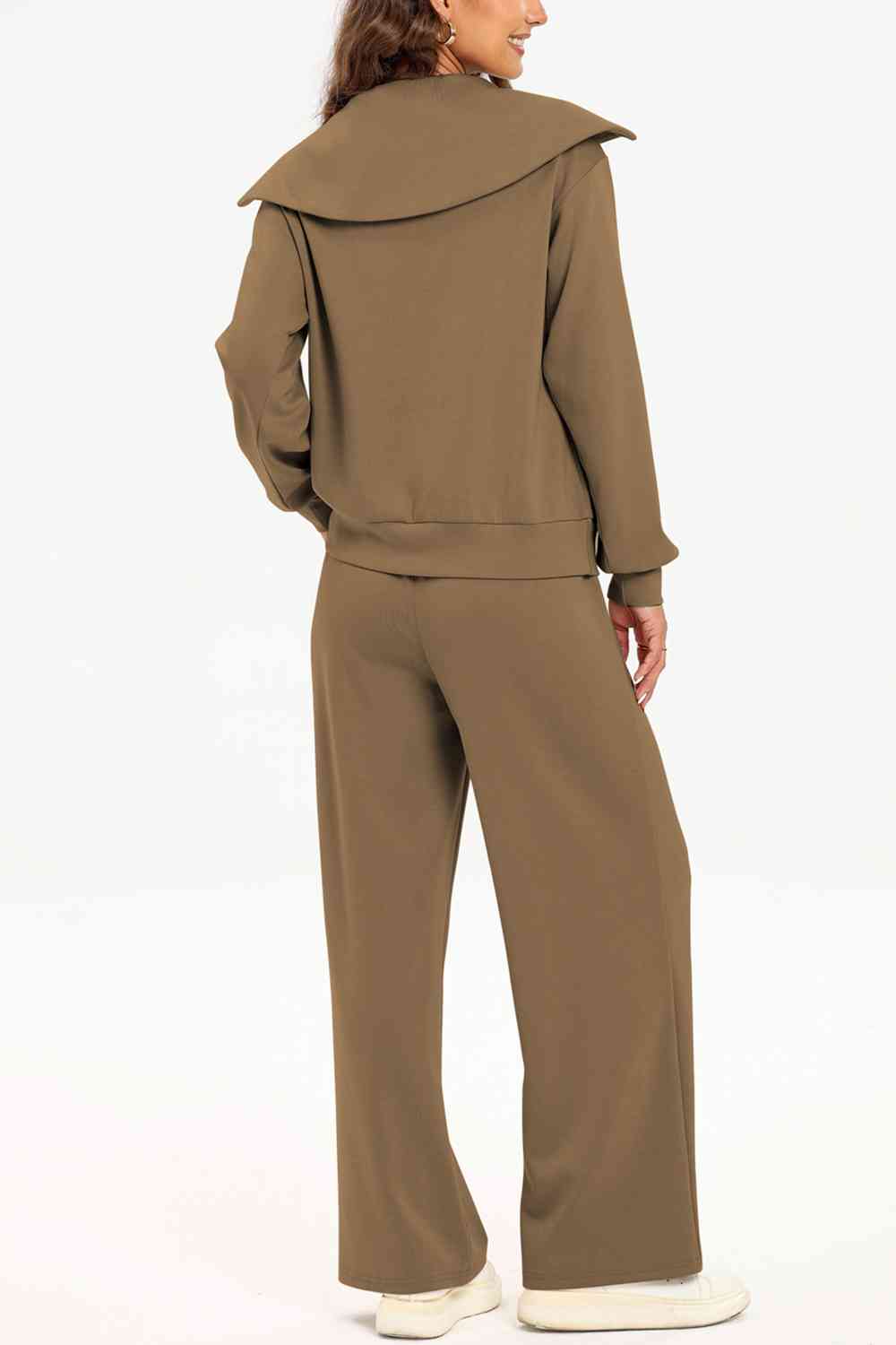 PREORDER Half Zip Collared Neck Sweatshirt and Pants Set