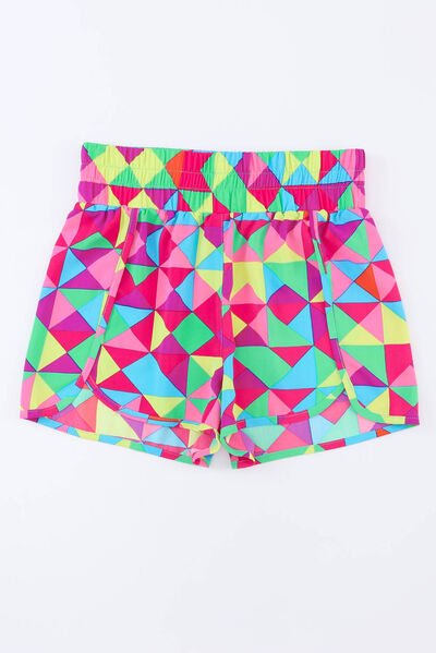 Preorder Color Block Elastic Waist Shorts